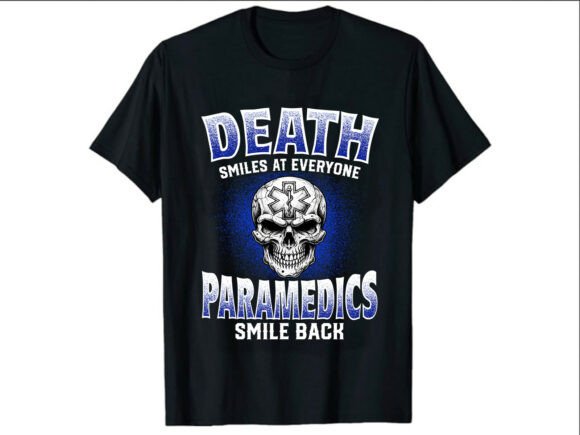 Death Smiles Back Paramedic T-Shirt