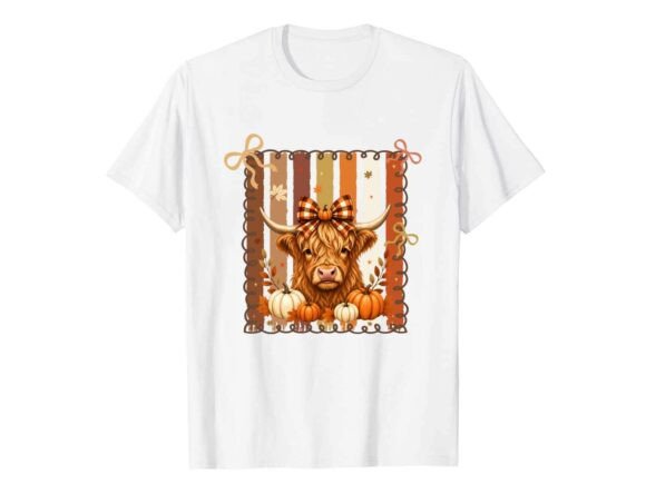 Highland Cow Pumpkin Fall T-Shirt Review