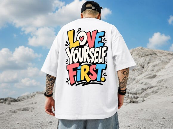 Love Yourself Typography T-Shirt Design Review