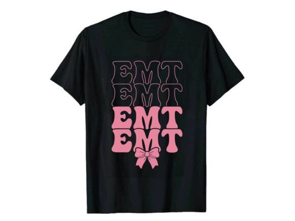 Retro EMT Bow Paramedic T-Shirt