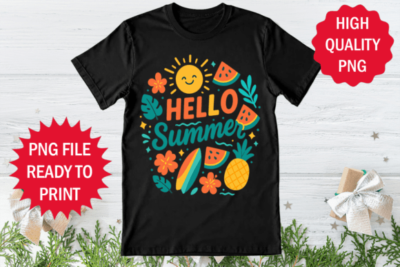 Summer T-shirt Hello Summer Design Png Review