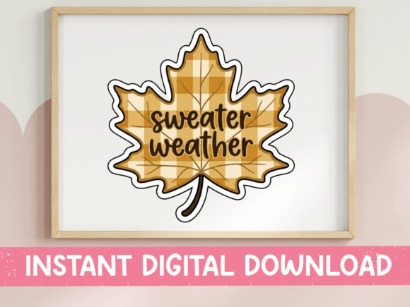 Sweater Weather Plaid Maple Leaf Art Review